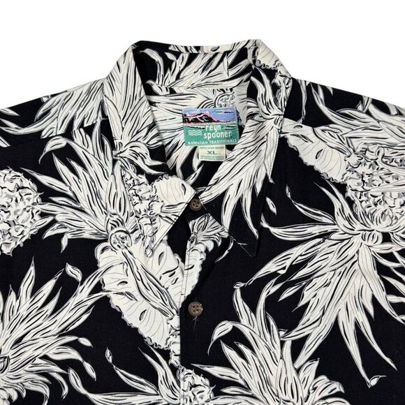 VTG Reyn Spooner Hawaiian Shirt Sz.XL Short Sleeve Pineapple Print Tropical - Picture 9 of 10